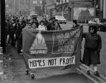 Click to view big image N. U. P. E strikers from Manchester Town Hall Housing Department march to Dial House as an expression of solidarity